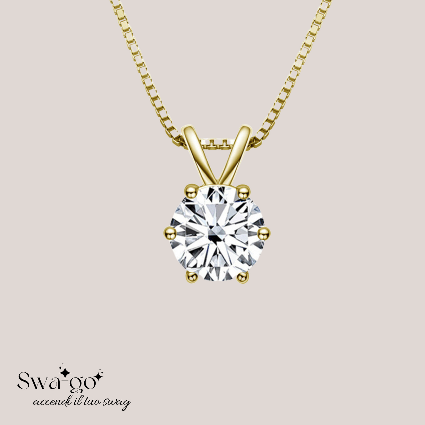 Collana Eternellè Mia collana moissanite solitario donna