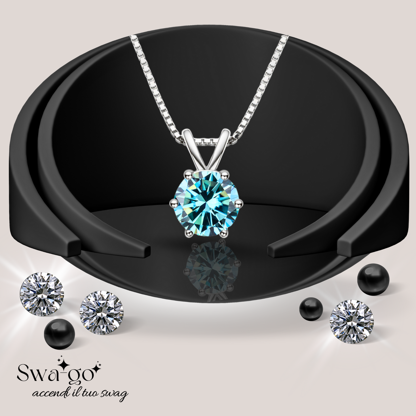 Collana Eternellè Mia collana moissanite solitario donna
