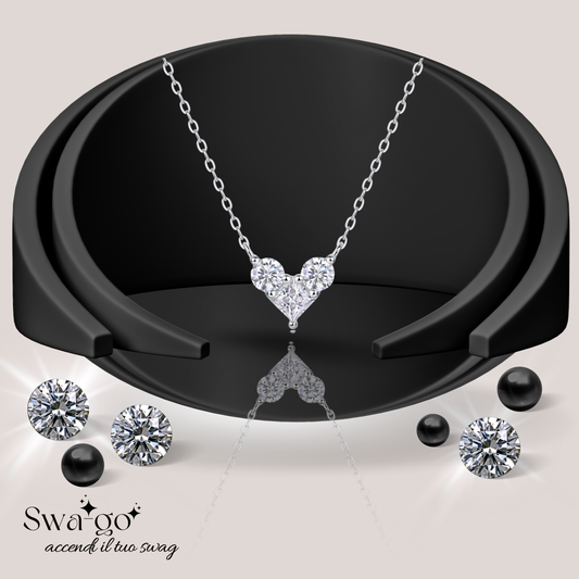 Collana Cuore Moissanite