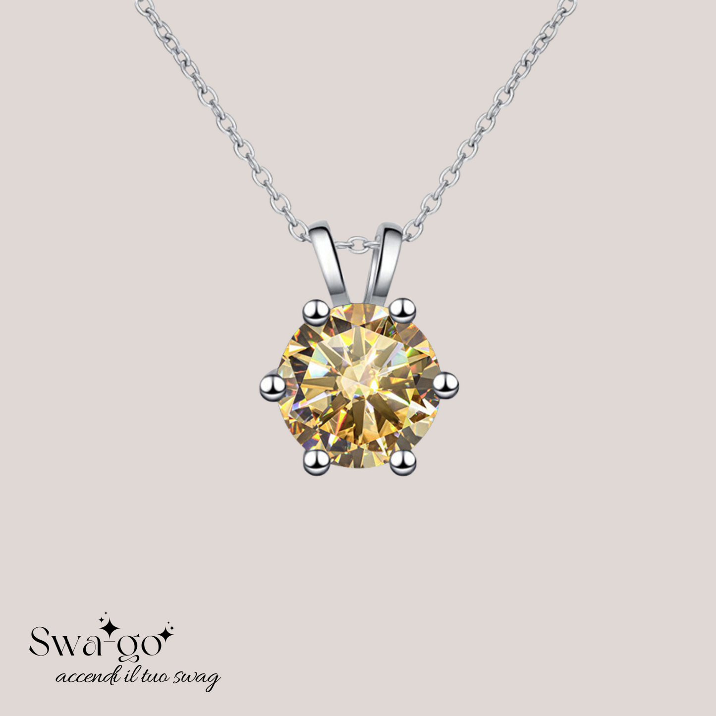 Collana Eternellè Mia collana moissanite solitario donna