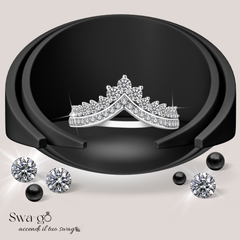Anello Corona di Luce Moissanite | Argento 925 Donna