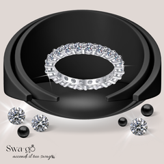 Eternelle Infinita Anello Moissanite Donna | Argento 925 Oro Bianco 18K