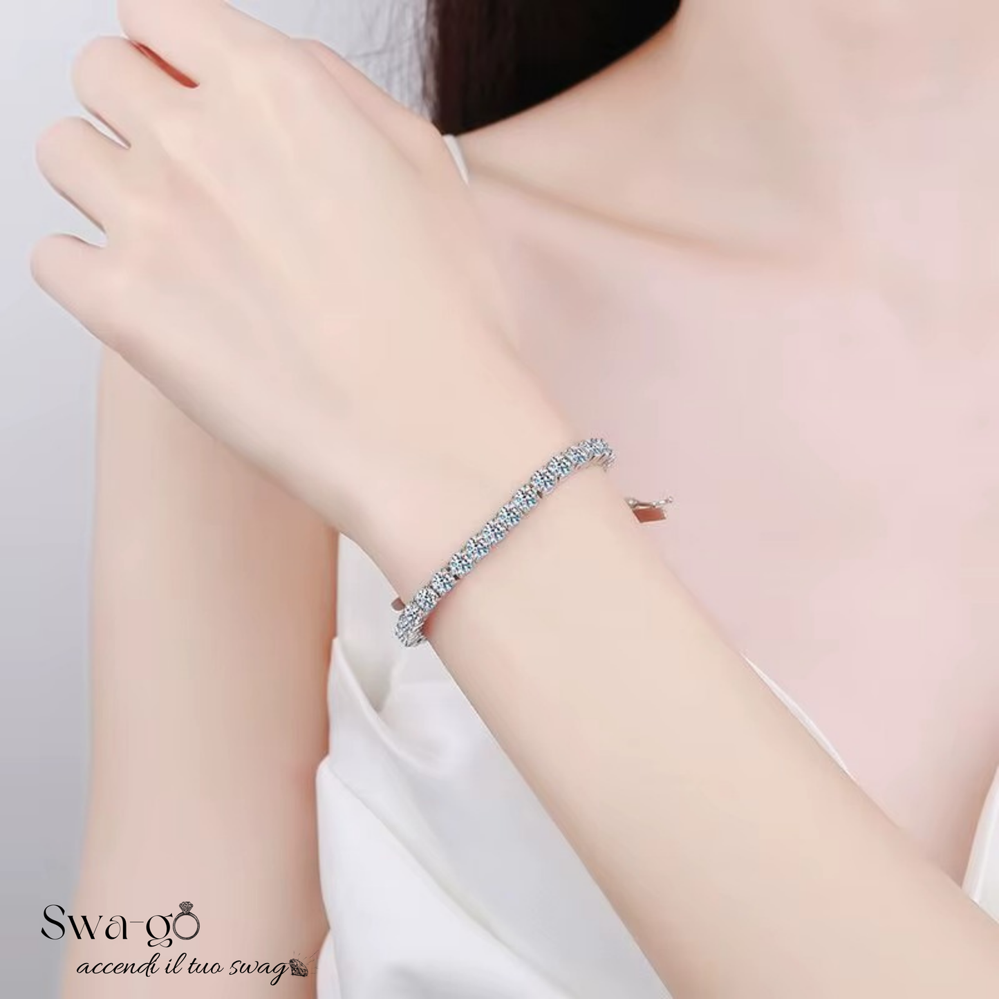 tennis bracciale moissanite