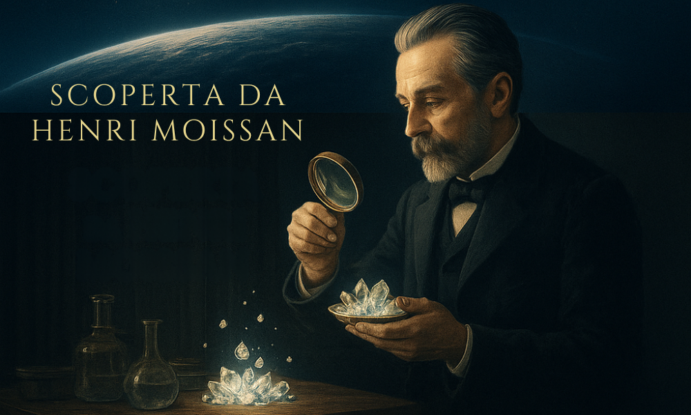 origine della moissanite scoperta da Henri Moissan
