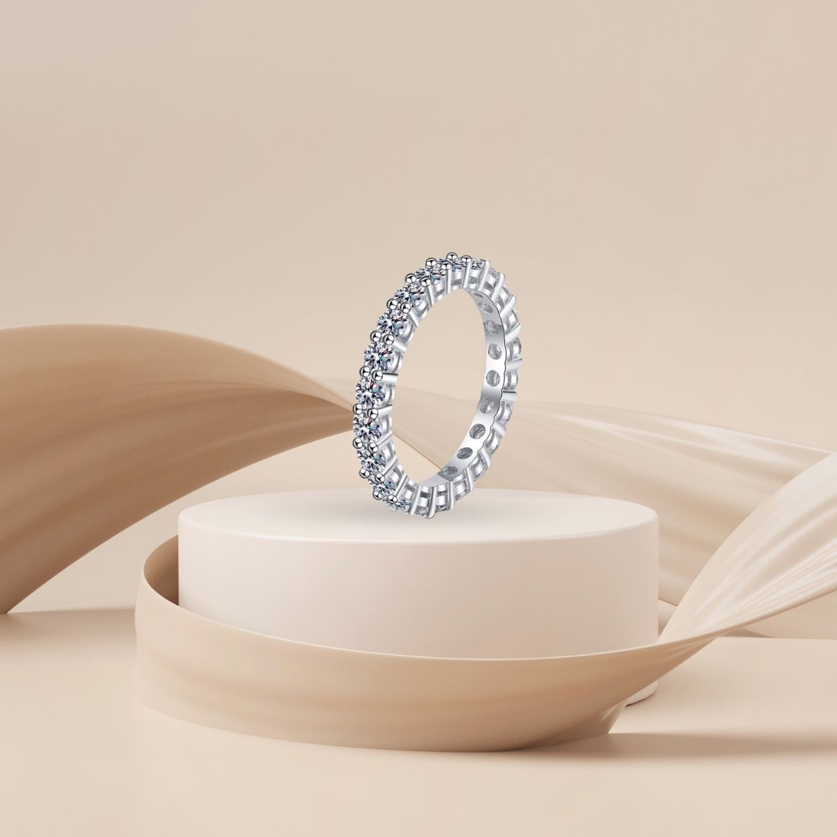 💎Eternelle Argento 925| Placcatura Oro Bianco 18K