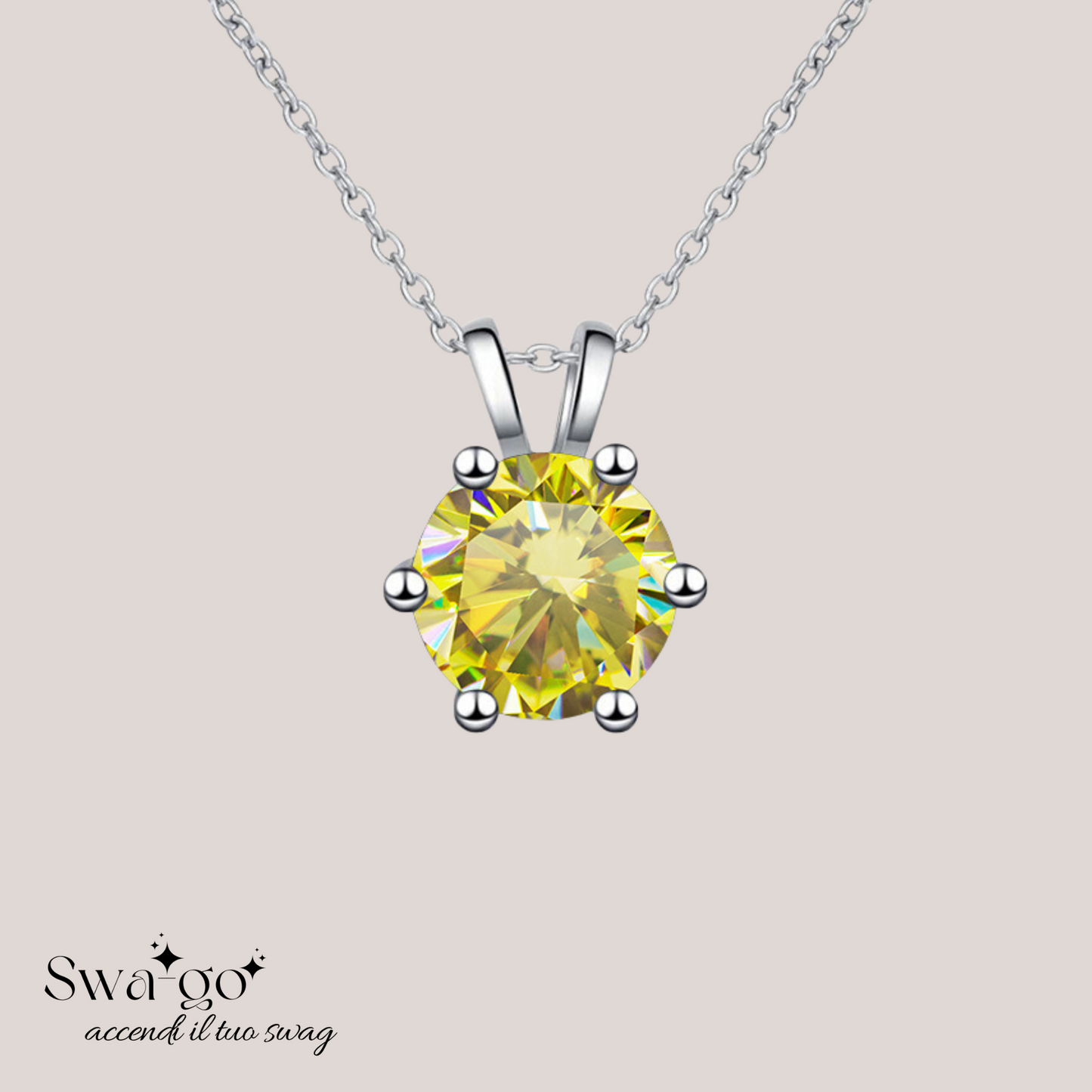 Collana Eternellè Mia collana moissanite solitario donna