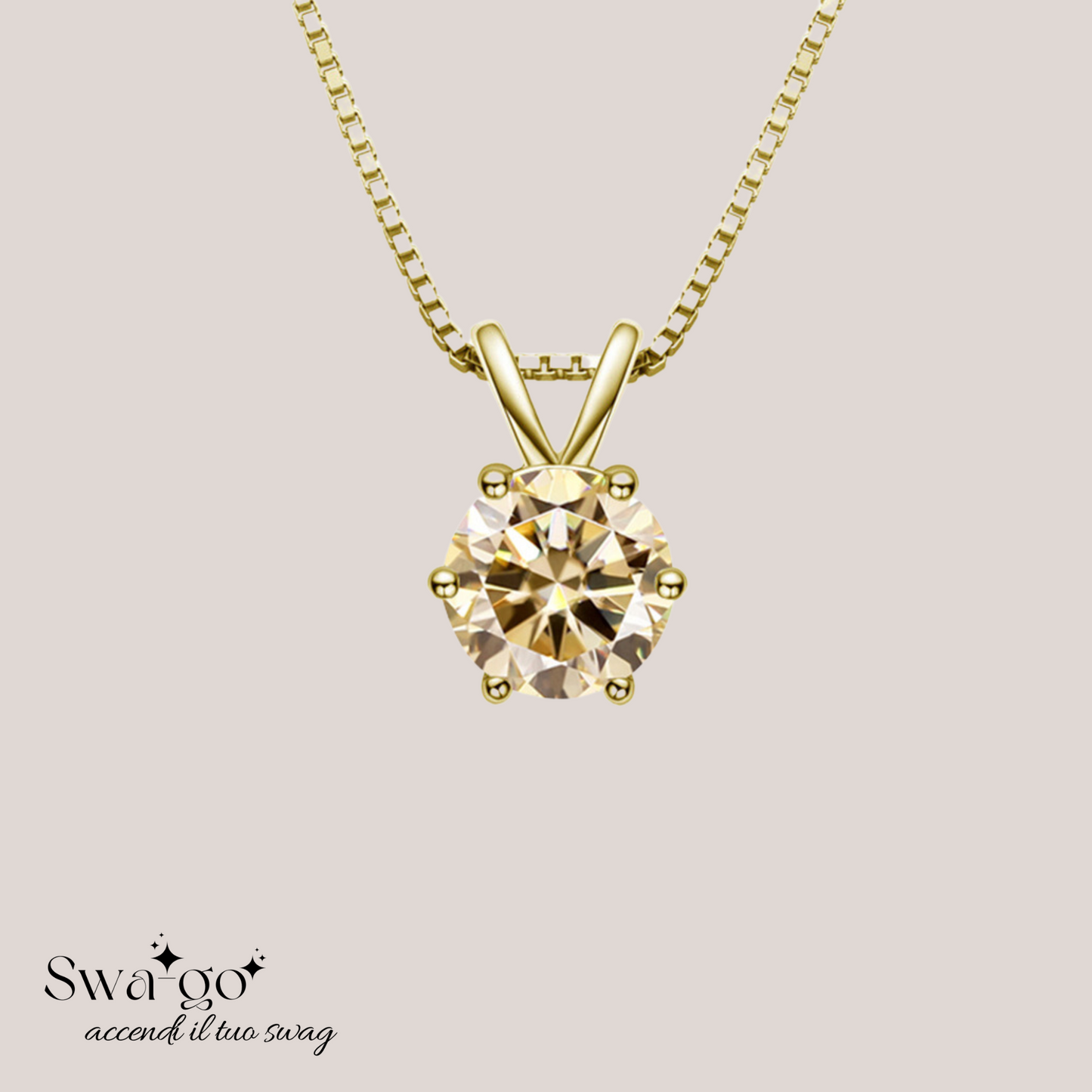 Collana Eternellè Mia collana moissanite solitario donna