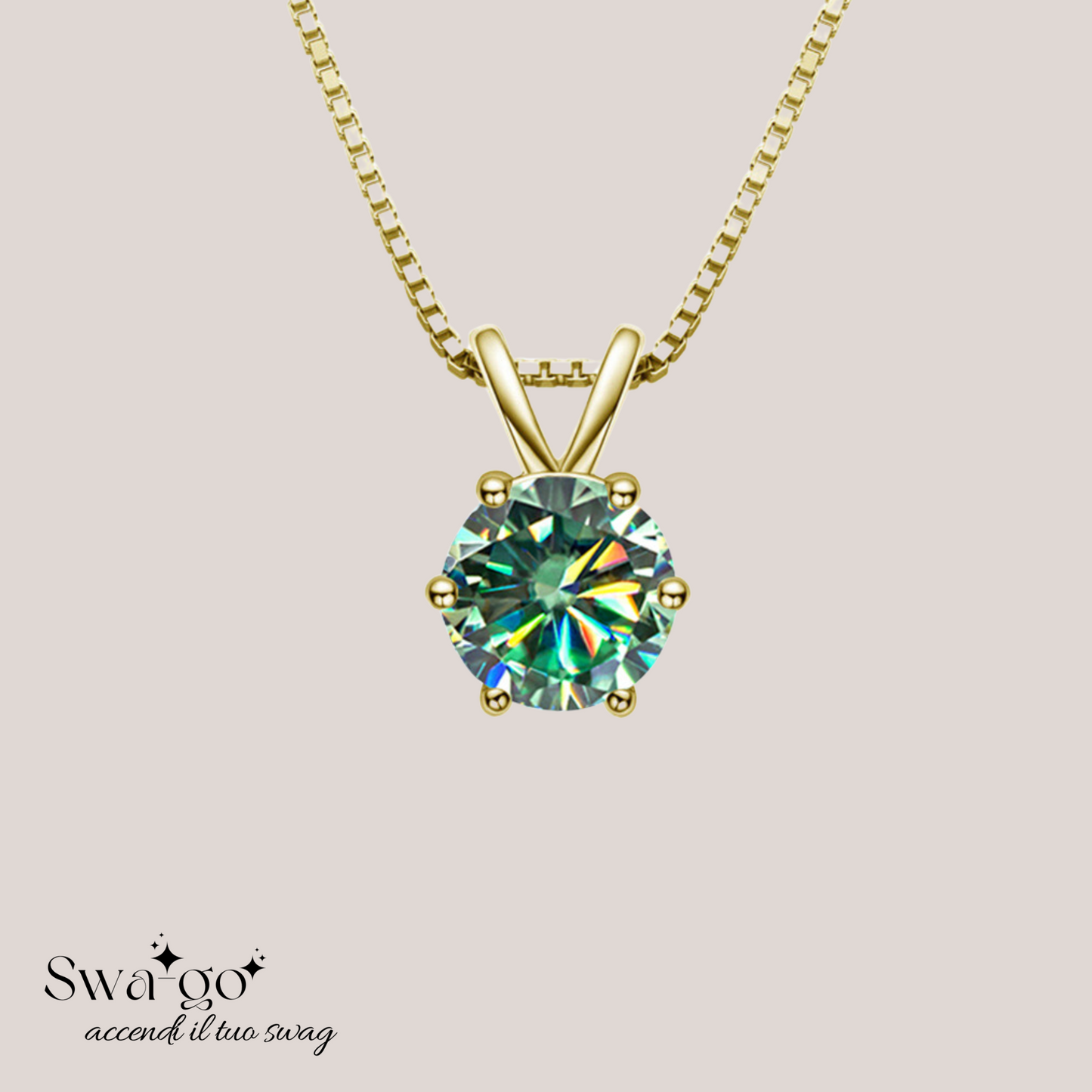 Collana Eternellè Mia collana moissanite solitario donna