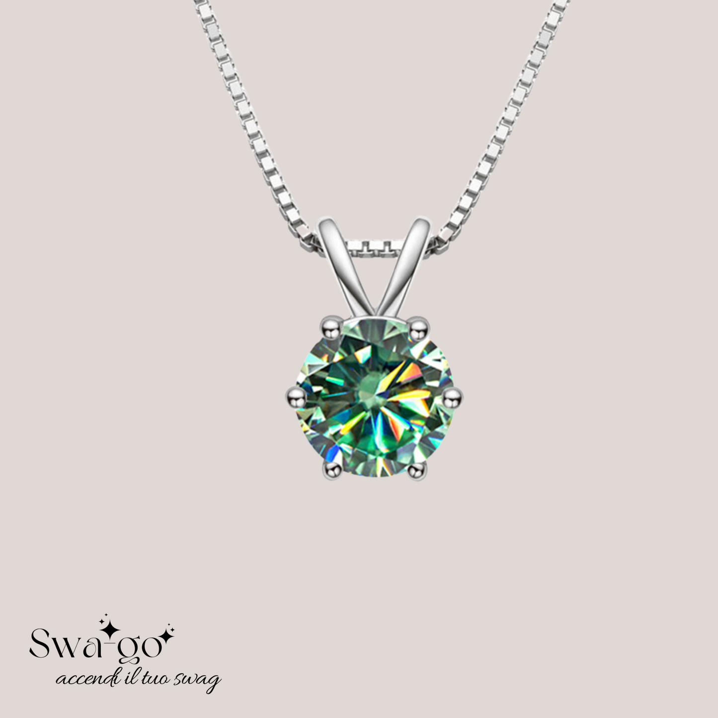 Collana Eternellè Mia collana moissanite solitario donna