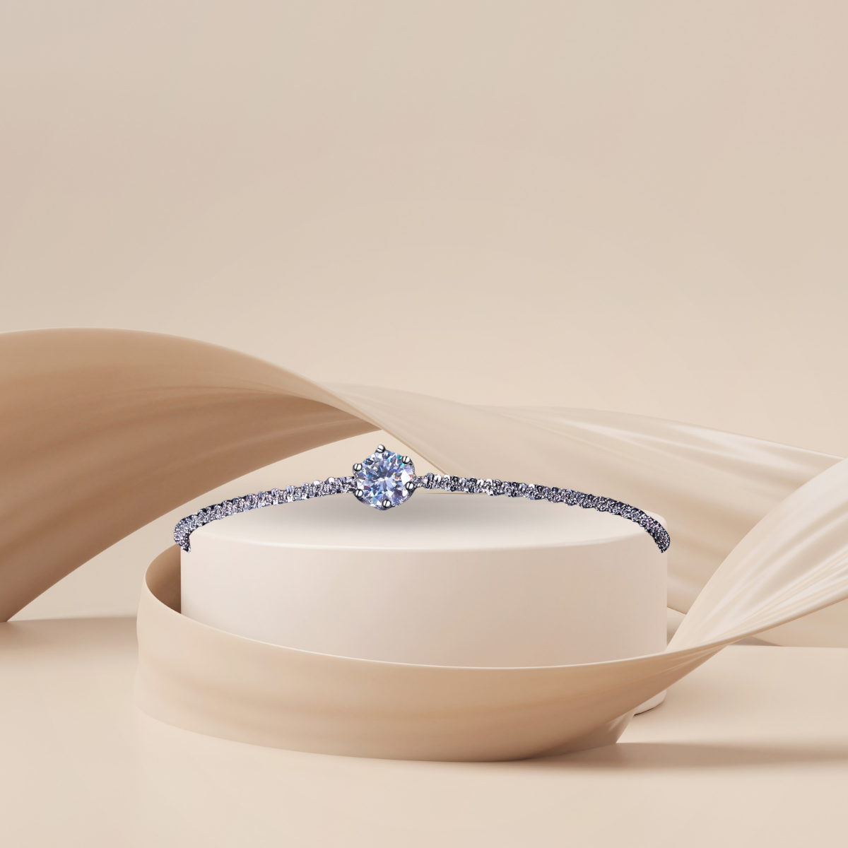 💎Bracciale Punto Luce Moissanite | Argento 925 Eleganza 2025