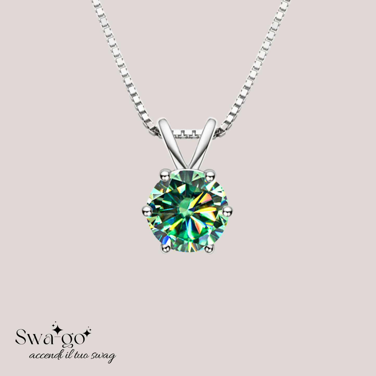 Collana Eternellè Mia collana moissanite solitario donna