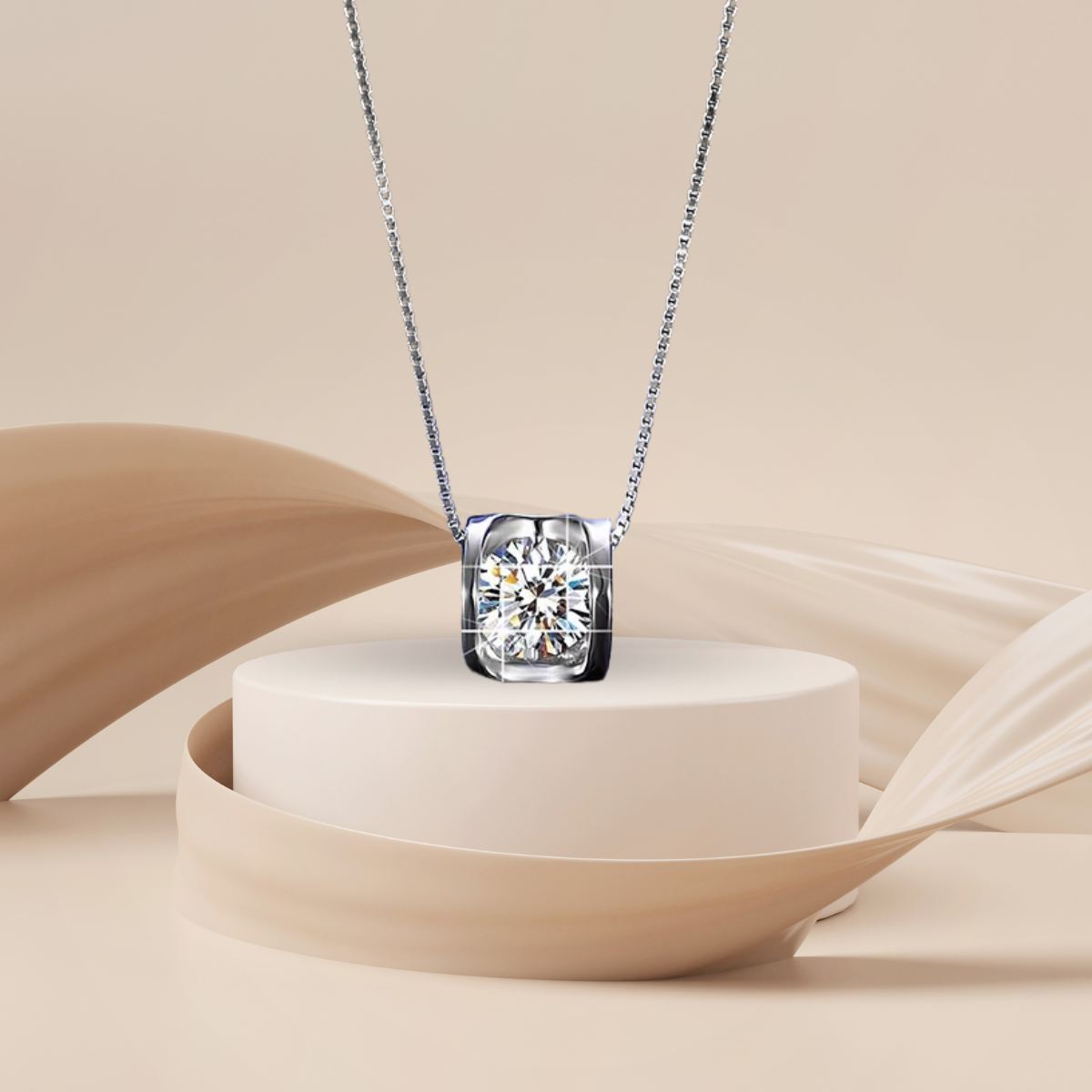 Collana Cuore Segreto Moissanite | Argento 925 Donna