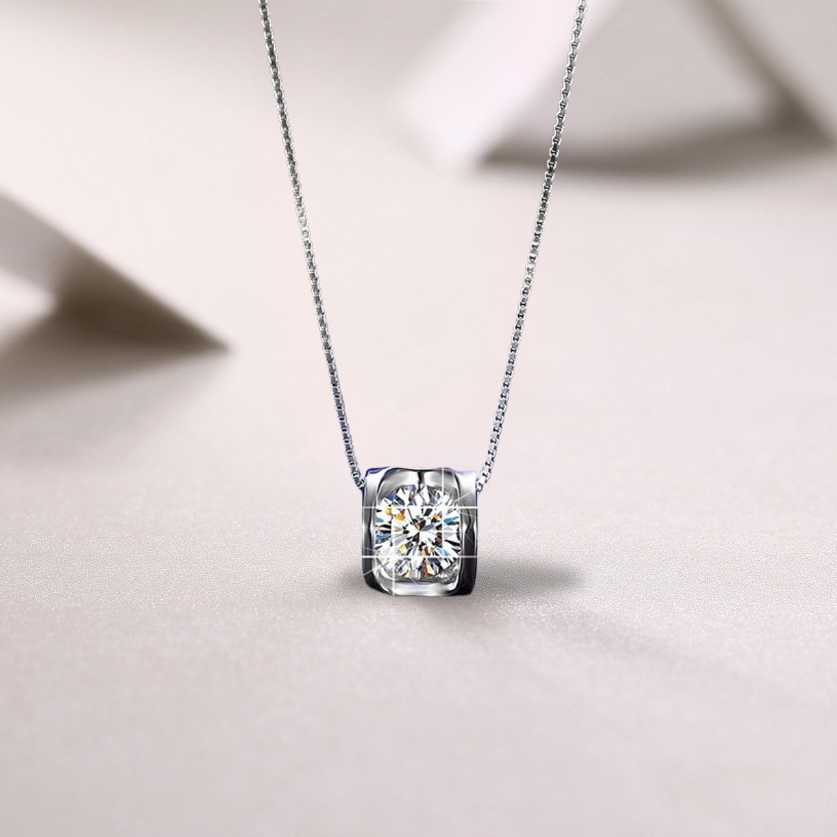 Collana Cuore Segreto Moissanite | Argento 925 Donna