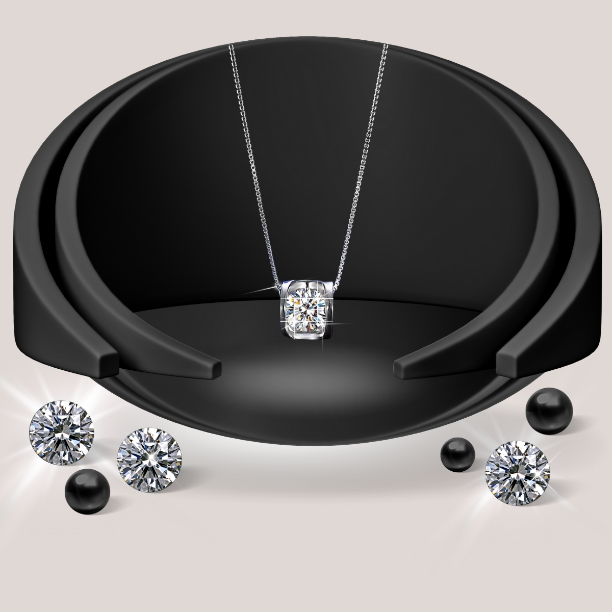 Collana Cuore Segreto Moissanite | Argento 925 Donna
