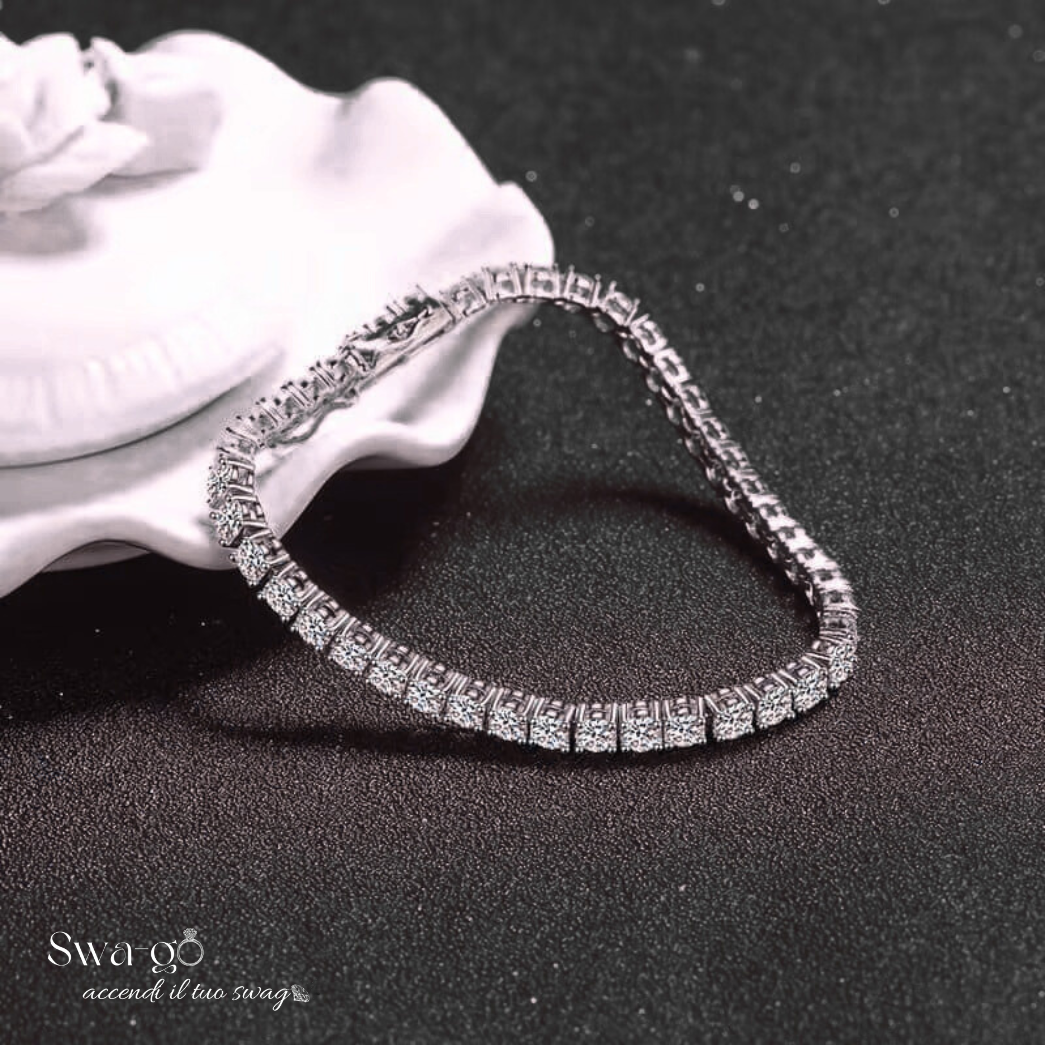 Bracciale Tennis Moissanite | Argento 925 Donna