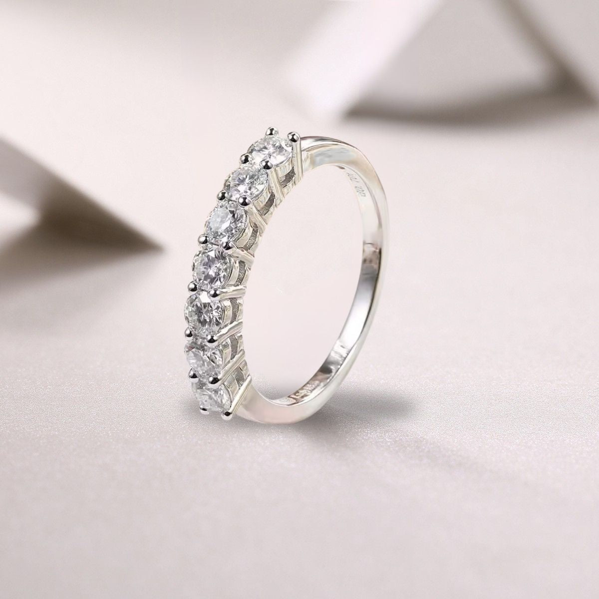 💎Fedina Moissanite Eternity 7 Pietre | Argento 925 Oro Bianco 18K