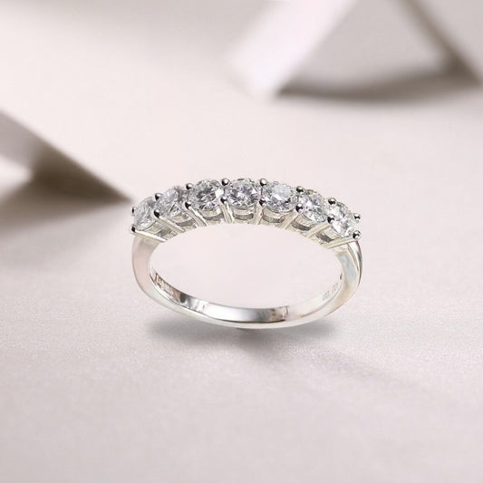 💎Fedina Moissanite Eternity 7 Pietre | Argento 925 Oro Bianco 18K