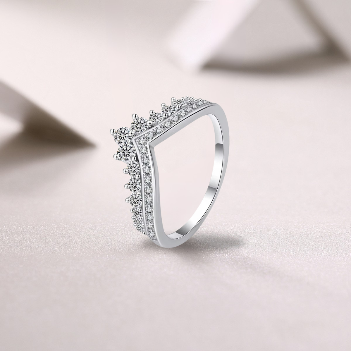 💎Anello Corona di Luce Moissanite | Argento 925 Donna