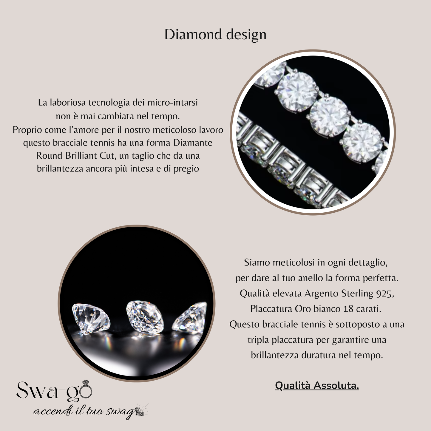 Bracciale Tennis Moissanite | Argento 925 Donna