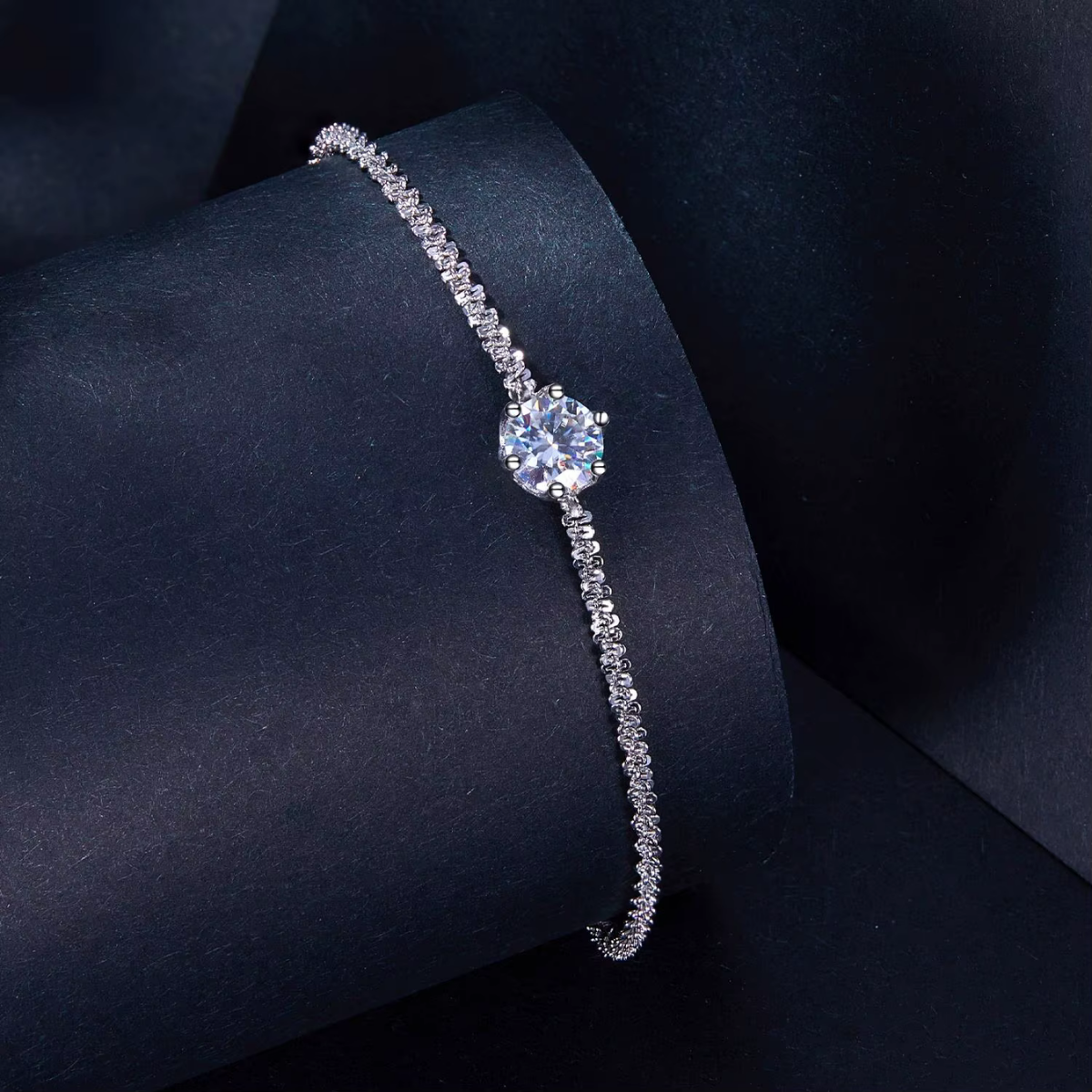💎Bracciale Punto Luce Moissanite | Argento 925 Eleganza 2025