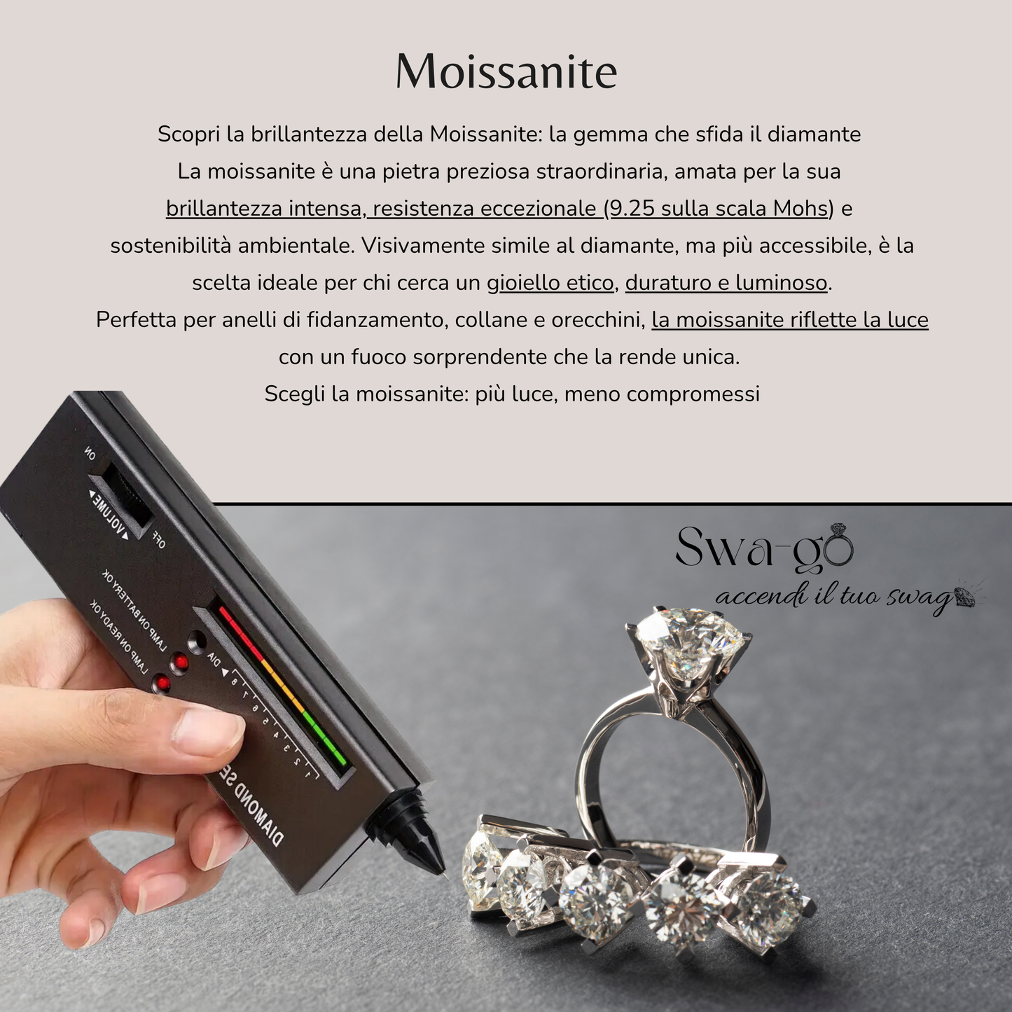 cosa è la moissanite durezza resitenza e brillantezza