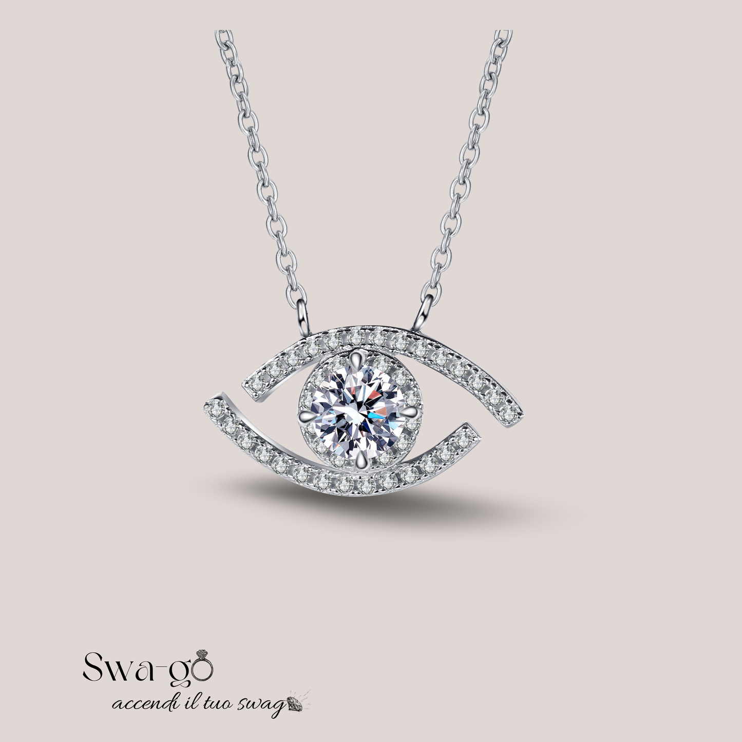 collana occhio punto luce