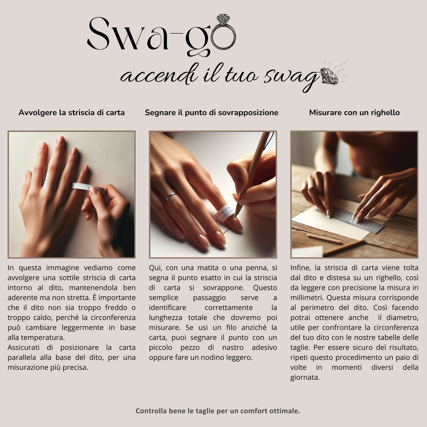 istruzione per la misurazione dell anello