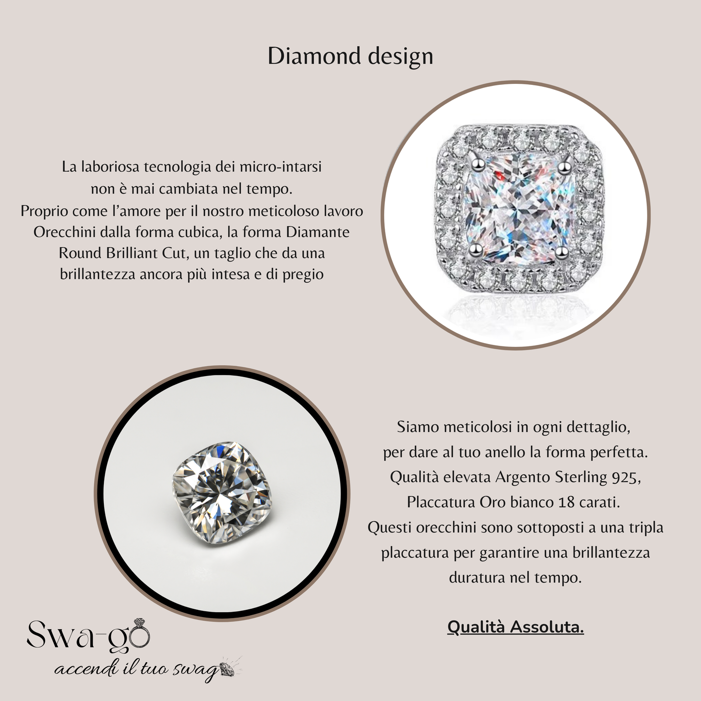 Dettaglio luce riflessa su moissanite taglio eccellente forma quadrata