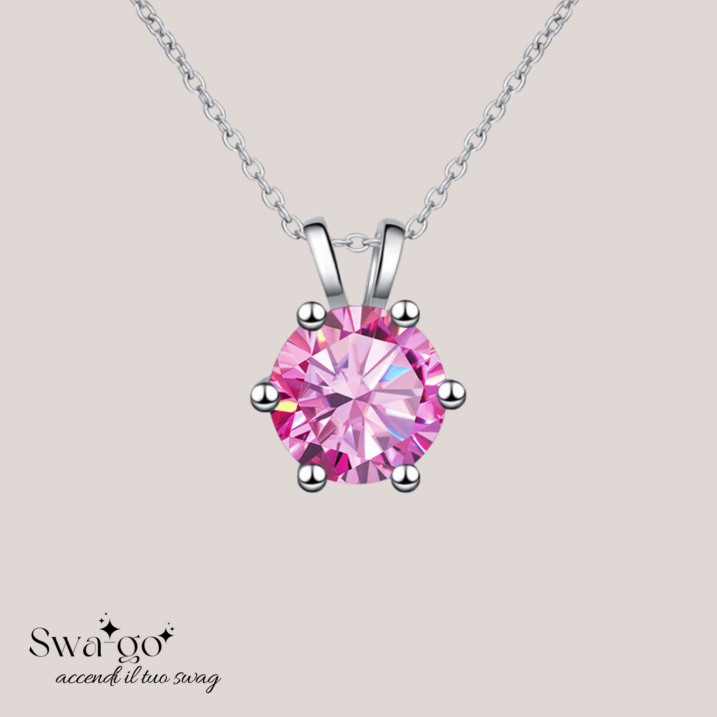 Collana Eternellè Mia collana moissanite solitario donna