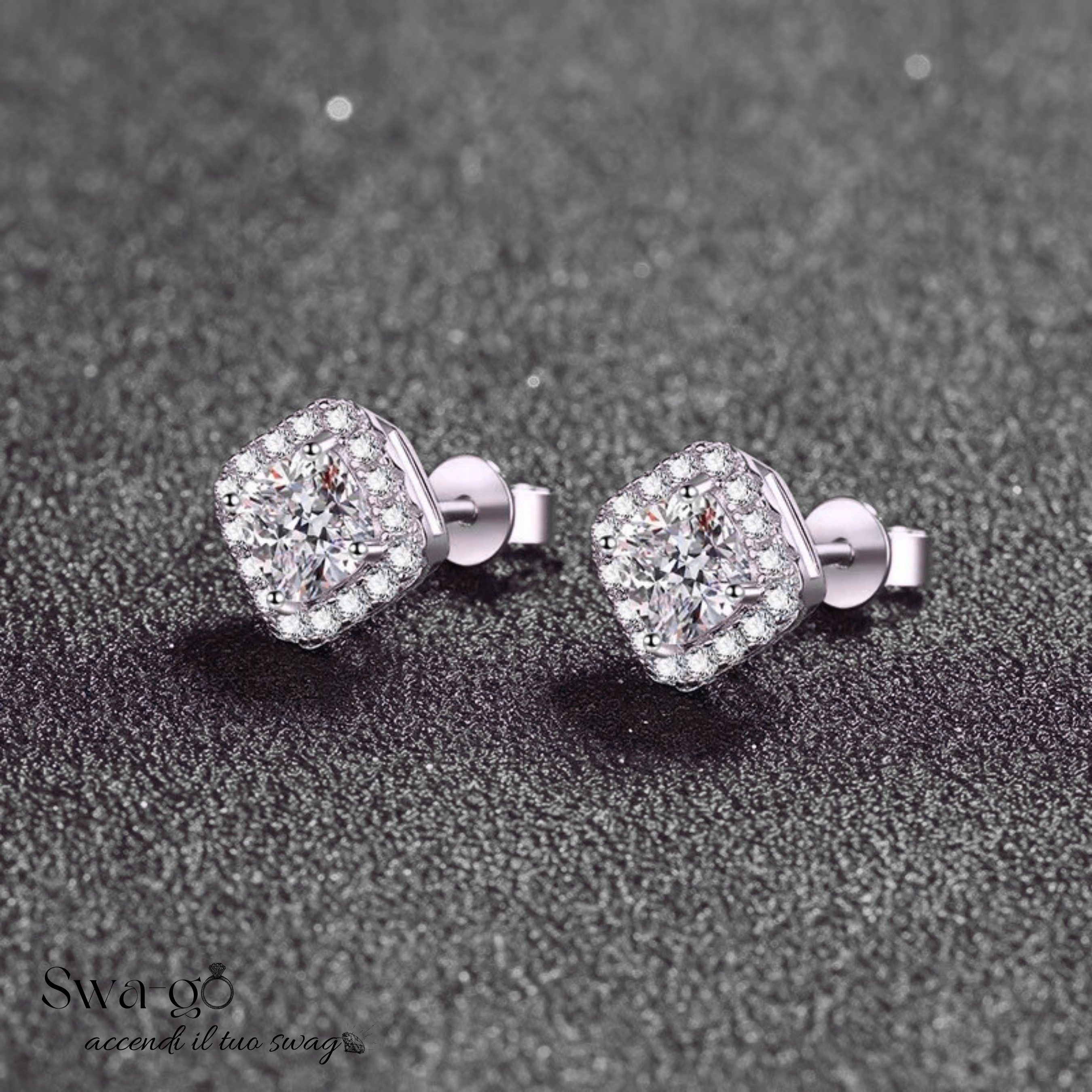 Orecchini moissanite taglio geometrico per look eleganti da sera

