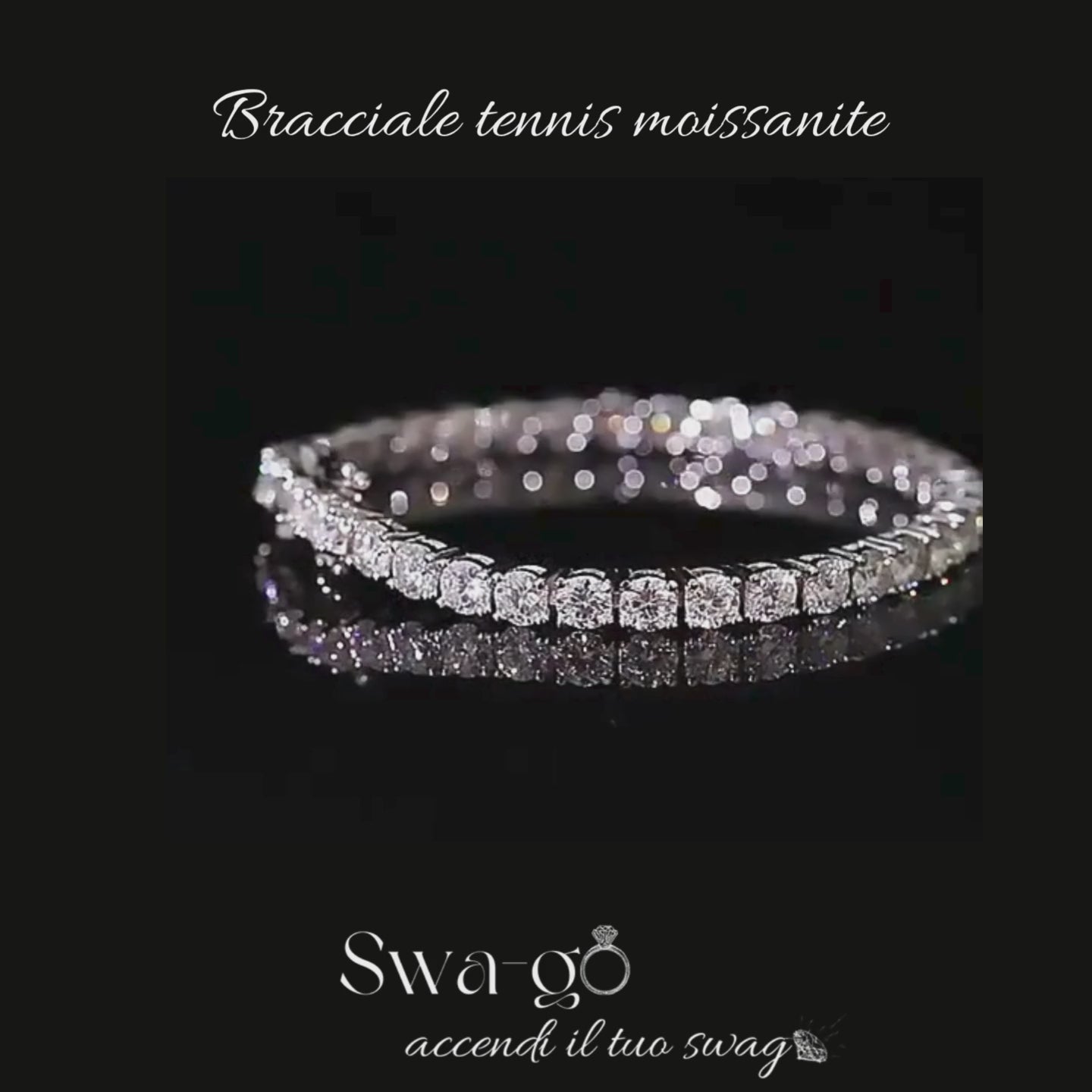 Bracciale Tennis Moissanite | Argento 925 Donna