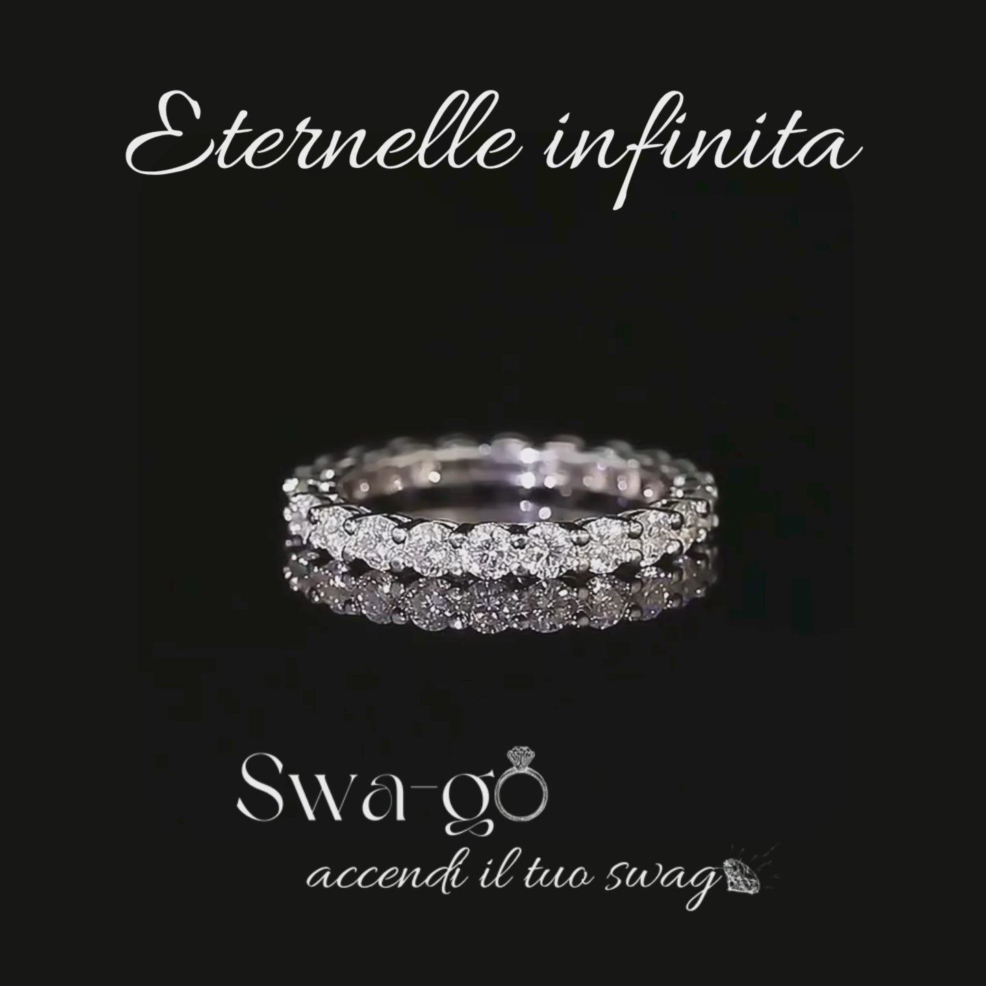 videoSolitario con taglio rotondo e pavé laterale, ideale per anniversari