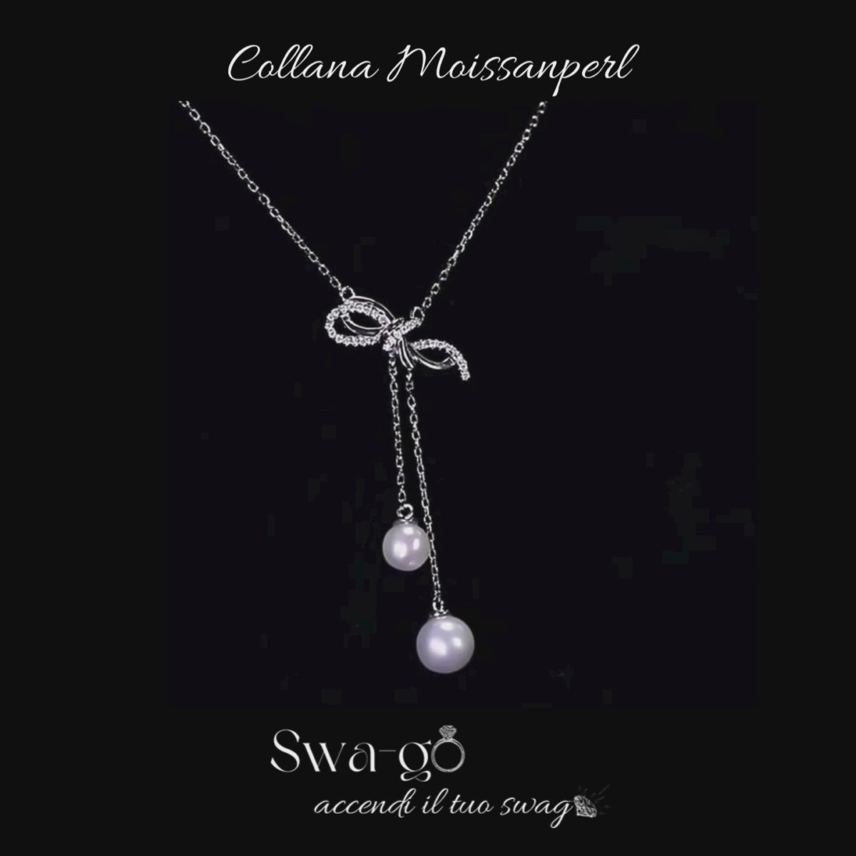 Video Gioiello elegante donna con design a fiocco e pietre
3	