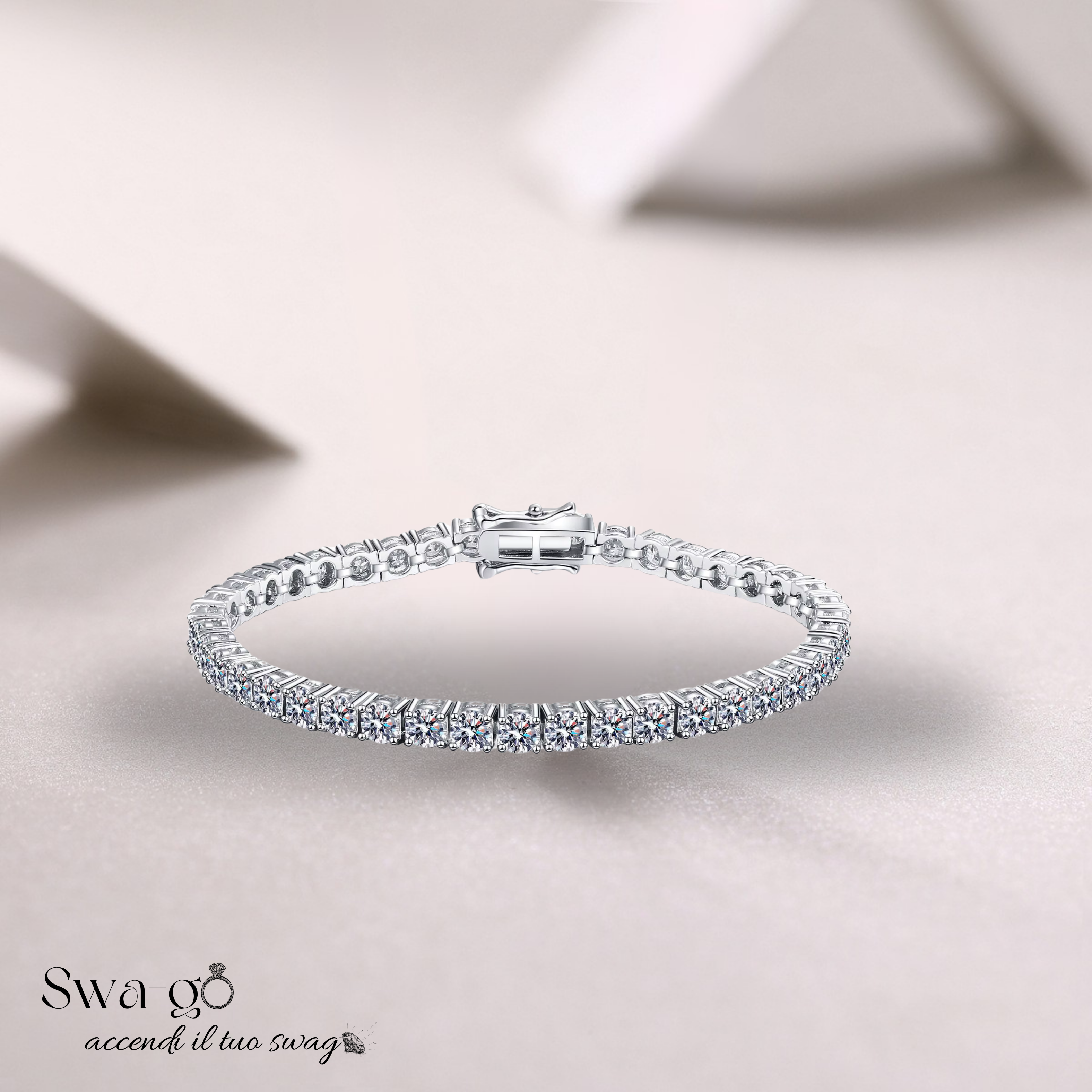 Bracciale Tennis Moissanite | Argento 925 Donna